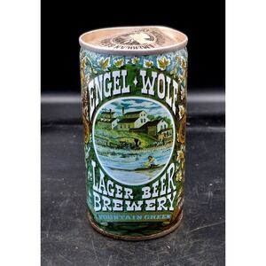 UNOPENED Engel Wolf Lager Beer Brewery Fountain‎ Grn 1978 Brewers Collection Can